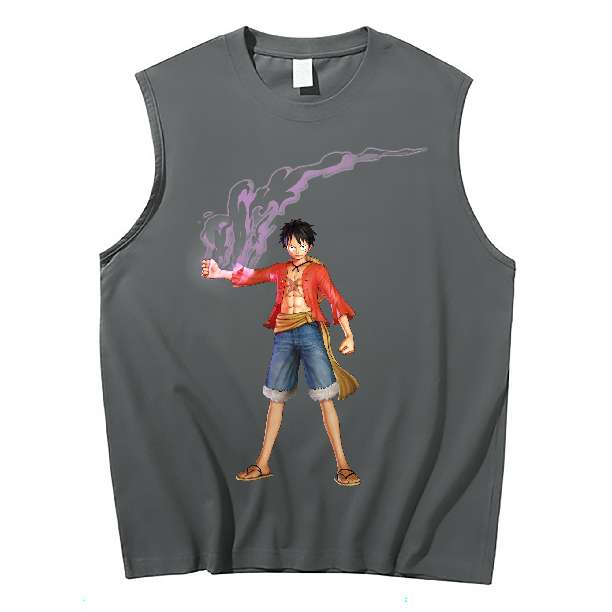 ワンピース モンキー・D・ルフィ ONE PIECE Monkey D. Luffy コットン100％タンクトップ（フロントプリント）